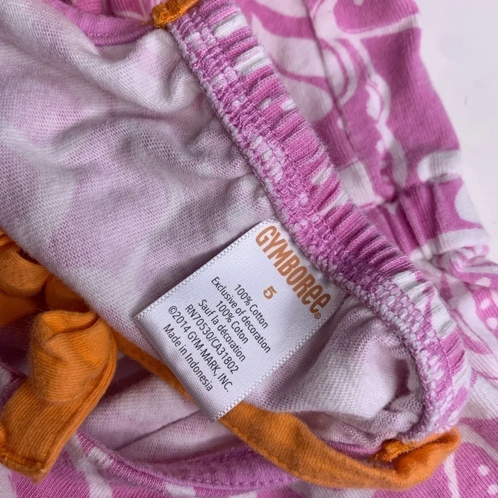Gymboree Cotton Pink Ocean Mermaid Romper Girl 5 casual clothes